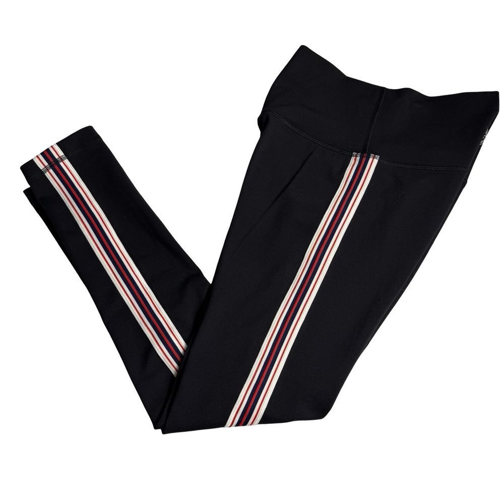 Aritzia TNA Black High Rise Leggings Size M Side Stripe Athleisure Activewear - Picture 4 of 14